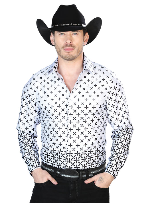 Camisa Casual L/ Manga El Señor De Los Cielos 2 97%Poliéster 3%Lycrablanco 43987