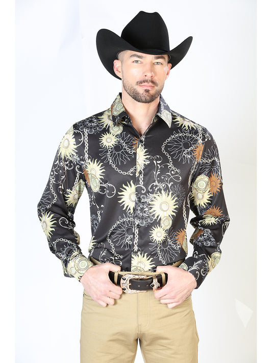 Camisa Casual L/ Manga El Señor de los Cielos 4 97%Poliéster 3%Lycra NEGRO/BLANCO 43992