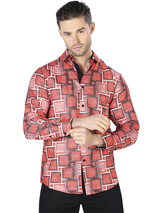 CAMISA CASUAL MANGA LARGA El Señor de los Cielos WH10-002 100% POLIESTER Azul 44005