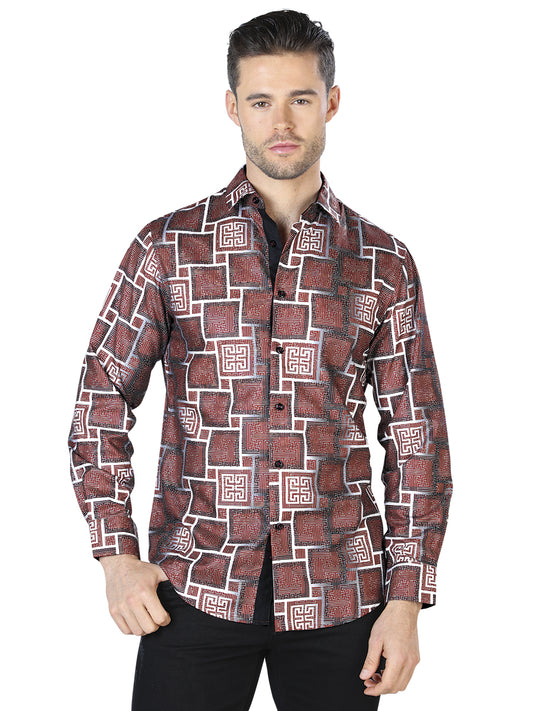 CAMISA CASUAL MANGA LARGA El Señor de los Cielos WH10-002 100% POLIESTER Azul 44006