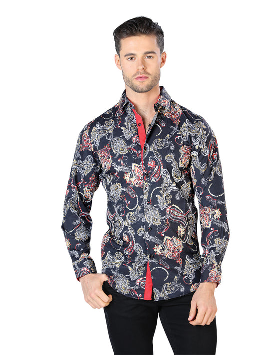 Camisa Casual Manga Larga El Señor De Los Cielos Wh10-047 97% Poliéster 3% Elastano Negro 44049