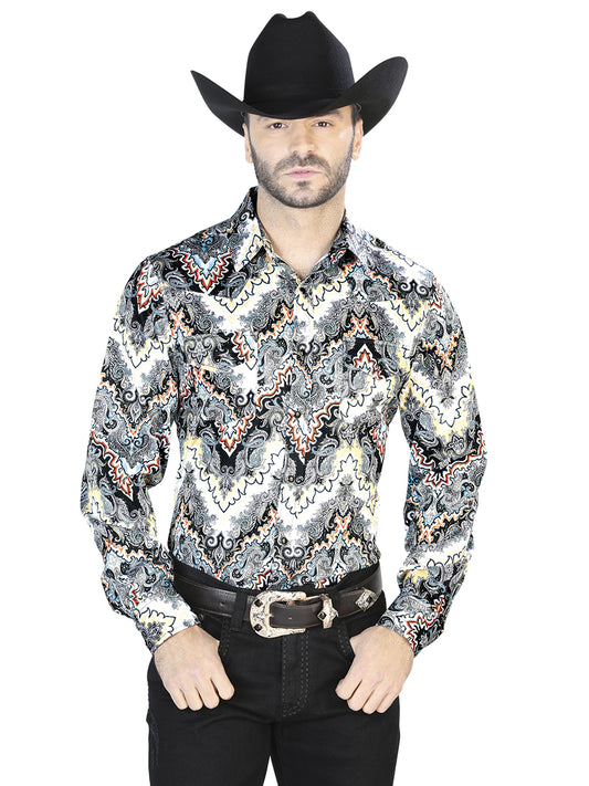 Camisa Casual Manga Larga El Señor De Los Cielos 6 97%Poliéster 3%Lycra Gris 44067