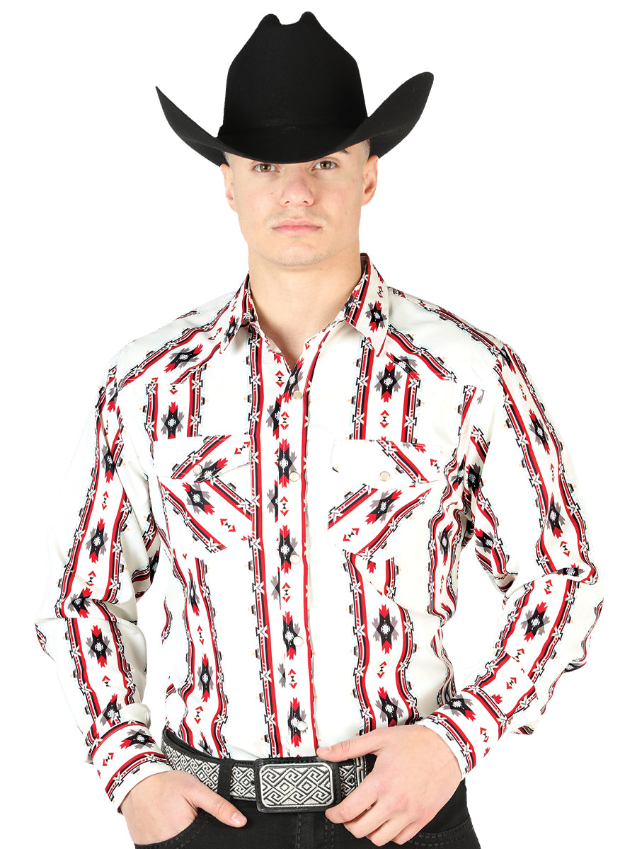 Camisa Vaquera L/ Manga El Señor De Los Cielos No.94 65% Poliéster 35% Algodón Beige 44211