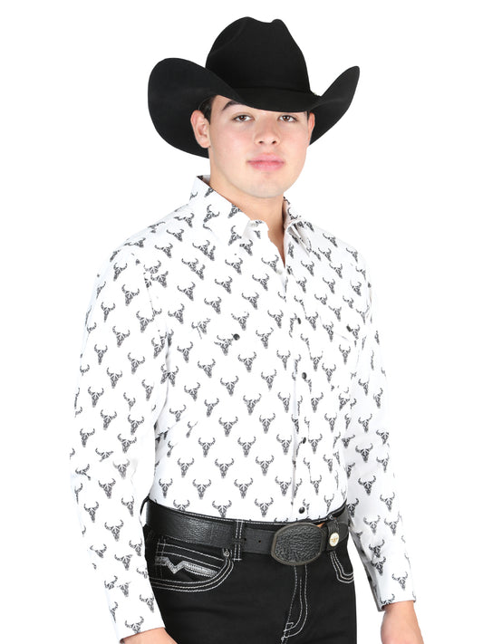 Camisa Vaquera M/ Larga El General 1024-3 65% Poliester 35% Algodon Blanca 44305