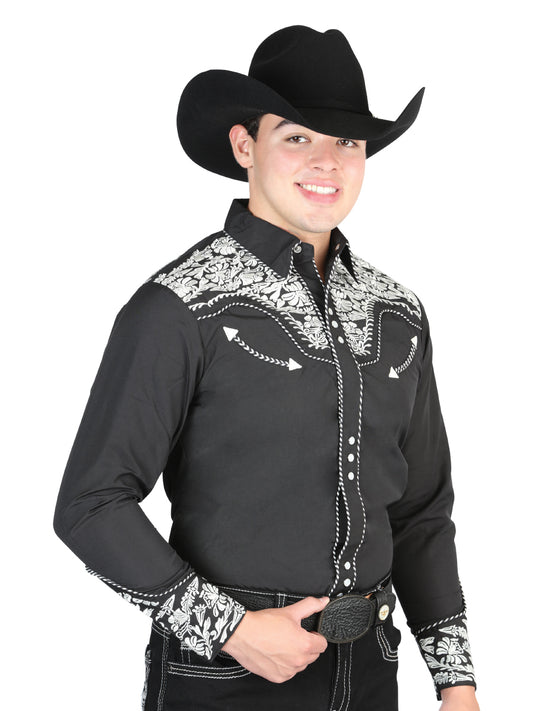 Camisa Vaquera M/ Larga El General 2800 65% Poliéster 35% Algodon Negro/beige-silver 44333