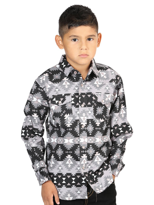 CAMISA VAQUERA M/ LARGA EL SENOR DE LOS CIELOS 23-09 97% ALGODÓN 3% LYCRA NEGRO 44415