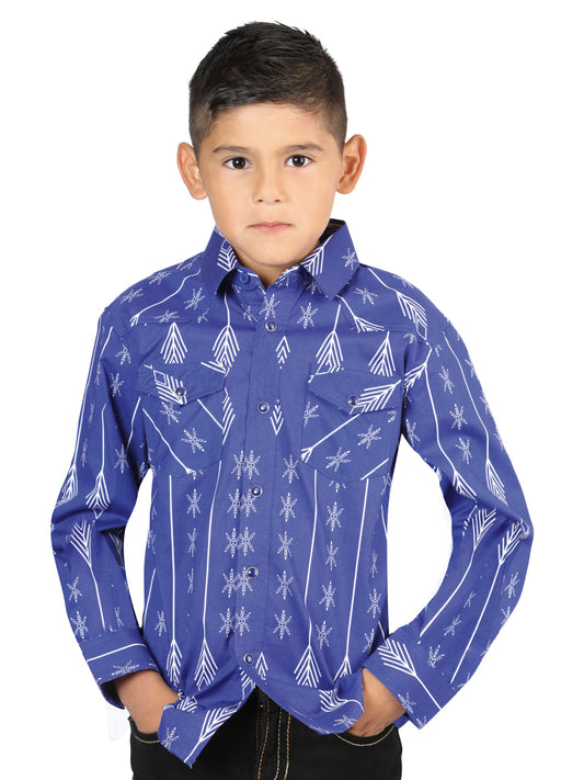 CAMISA VAQUERA M/ LARGA EL SENOR DE LOS CIELOS 23-26 97% ALGODÓN 3% LYCRA AZUL 44440