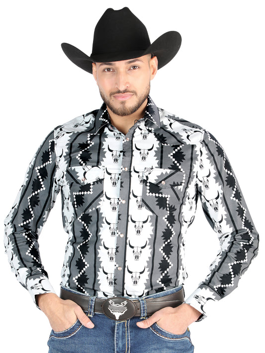 Camisa Vaquera M/ Larga El Senor De Los Cielos 23-63 97% Algodón 3% Lycra Negro 44491