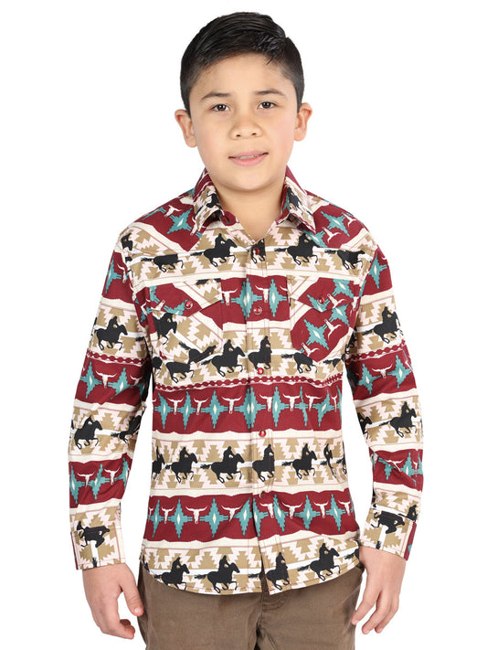 Casual Long - Sleeve Camisa del General Ivory 44492