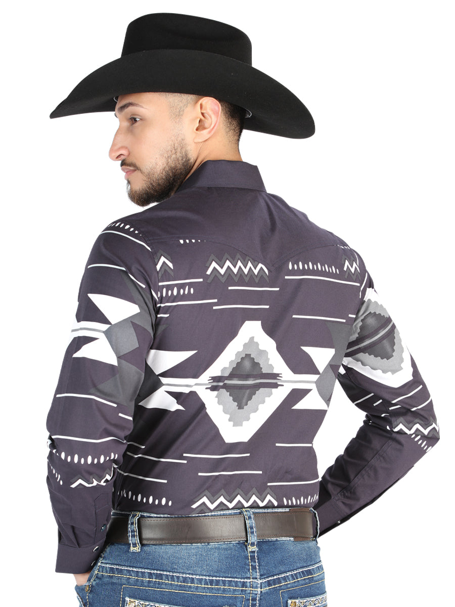 el General - Casual Manga Larga Camisa - Negro 44500