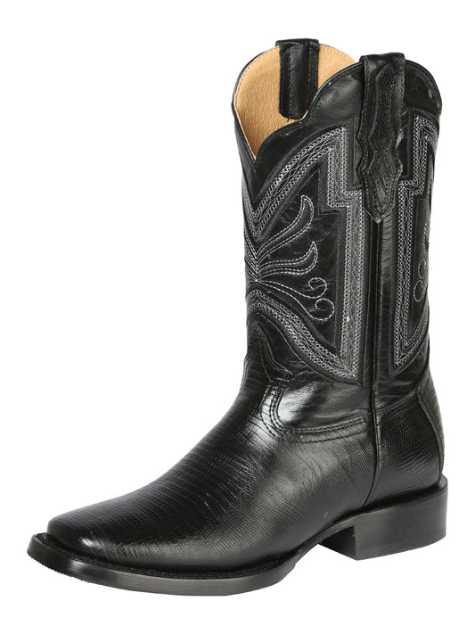 Bota Rodeo Imitacion El General Ca-imit-31 Lizard Negro 44666
