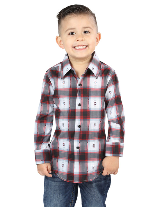 Camisa L/ Manga El Senor De Los Cielos Wh2307-17 97% Poliéster 3% Elastano Negro/Rojo 44735