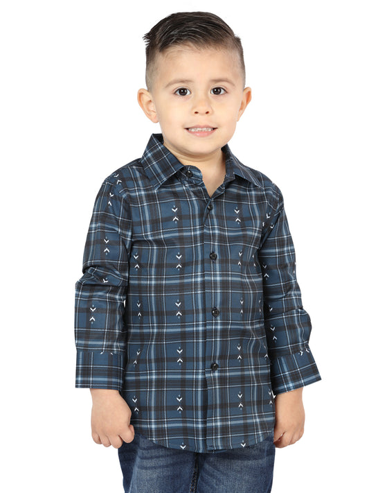 CAMISA MANGA LARGA EL SENOR DE LOS CIELOS WH2307-151 97% ALGODÓN 3% SPANDEX GRIS/BLANCO  44740