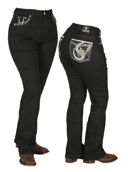 PANTALON DAMA CENTENARIO EC-W005 MEZCLILLA NEGRO 44956