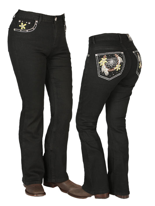 PANTALON DAMA CENTENARIO EC-W010 MEZCLILLA NEGRO 44958