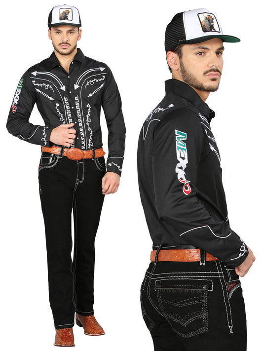 Pantalon Centenario Ec-M006 Mezclilla Negro 44966