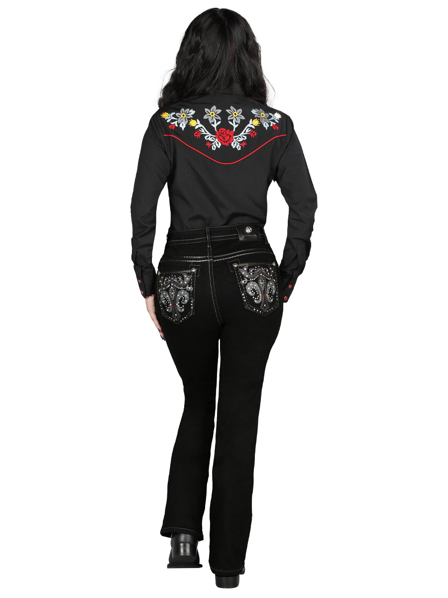 Pantalon Centenario Ec-W027 Mezclilla Negro 45030