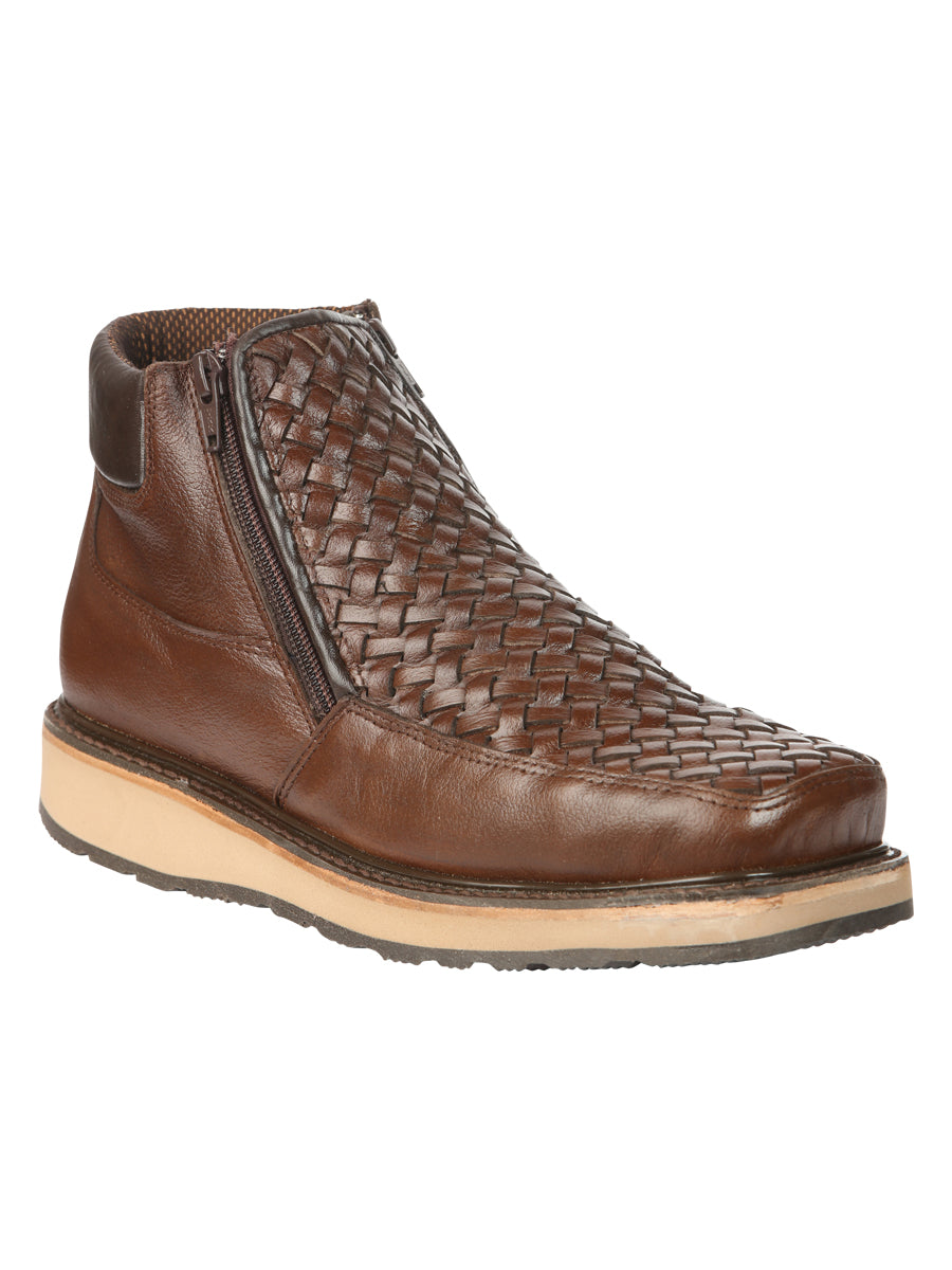 Botin C/ Cierre El General Macho Tejido Cafe 45184