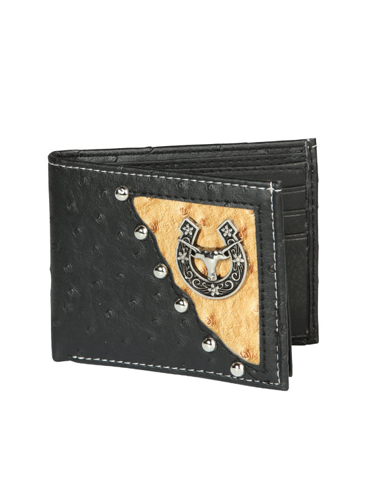 Cartera Imitacion El General Concho Piel Avestruz Negro 45271