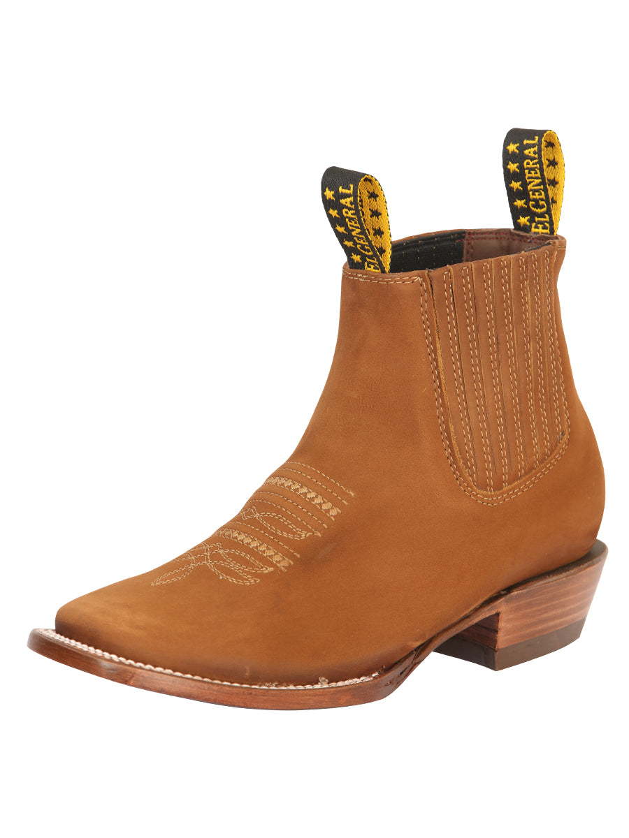 el General Dama Tobillo Botas - Nobuk Oro Viejo 45347