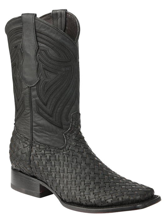 el General Caballero Piel Rodeo Botas Petatillo - Negro 45400