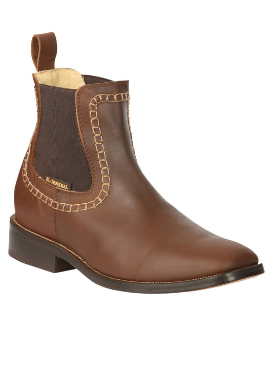 el General Caballero Piel Tobillo Botas - Café 45421