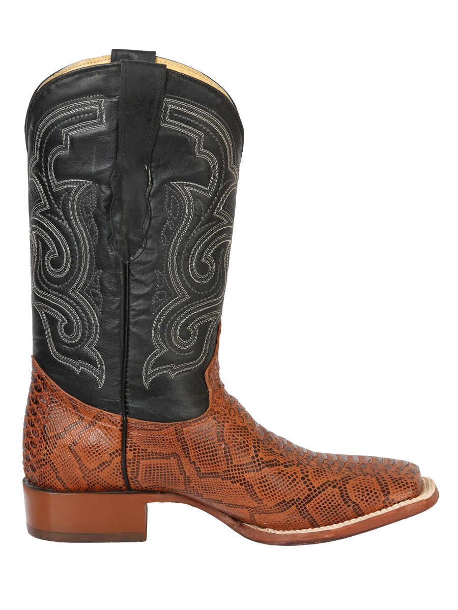el General Caballero Pitón Imitación Rodeo Botas - Cognac 45435