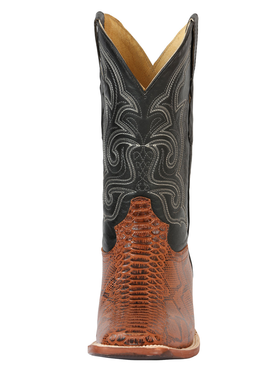 el General Caballero Pitón Imitación Rodeo Botas - Cognac 45435