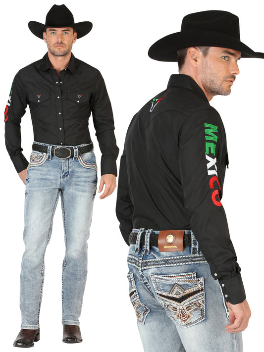 Centenario Caballero Premium Mezclilla Bota Cut Pantalón - Negro 45532