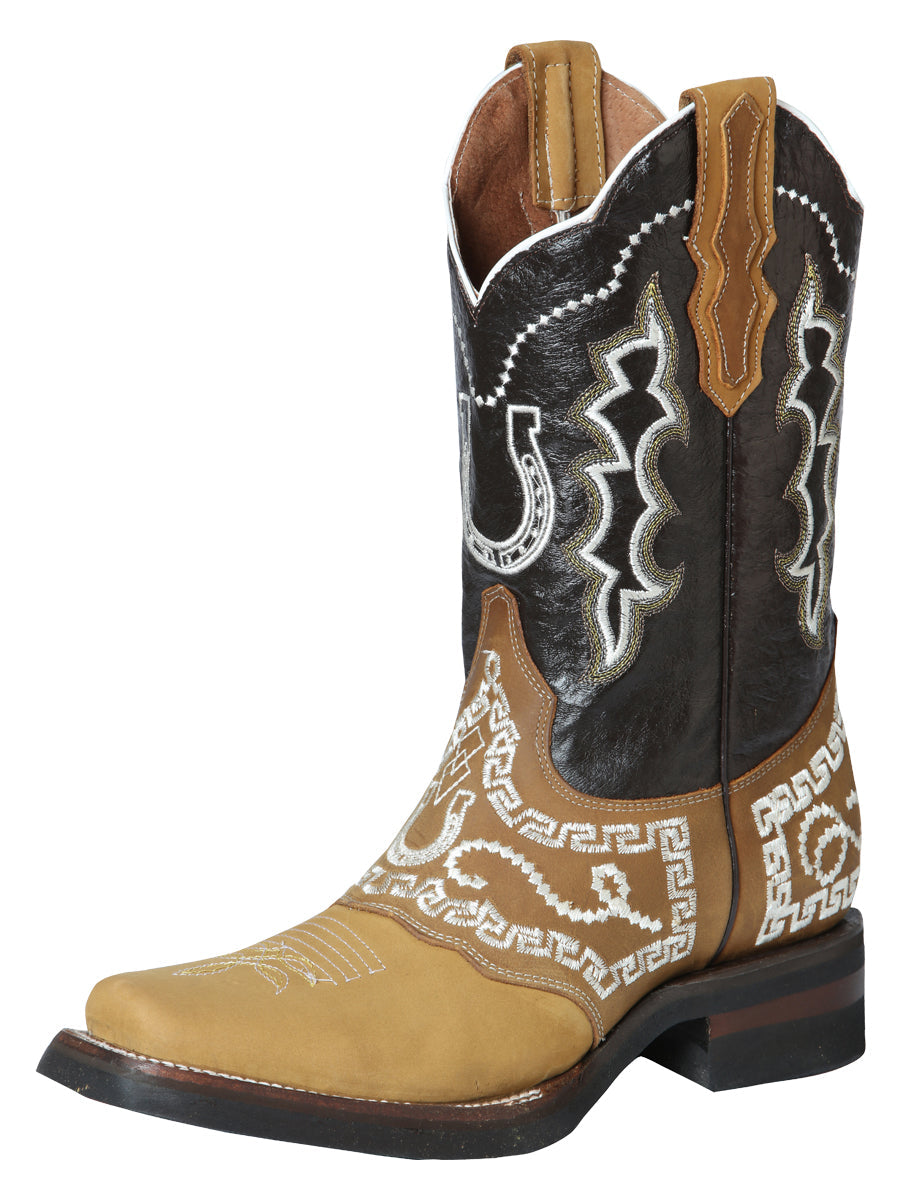 el General Rodeo Bota - Nobuk Miel con Bordado 51111