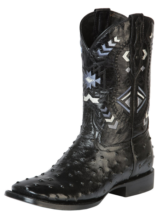 Bota Rodeo El General Cab-imit-2-6 Imit Avestruz Negro 51240
