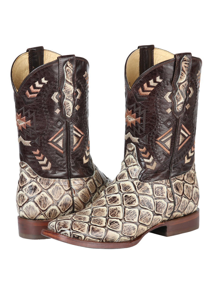 Bota Rodeo El General Cab-imit-3-5 Piel Bovino/imit. Monster Desert 51244
