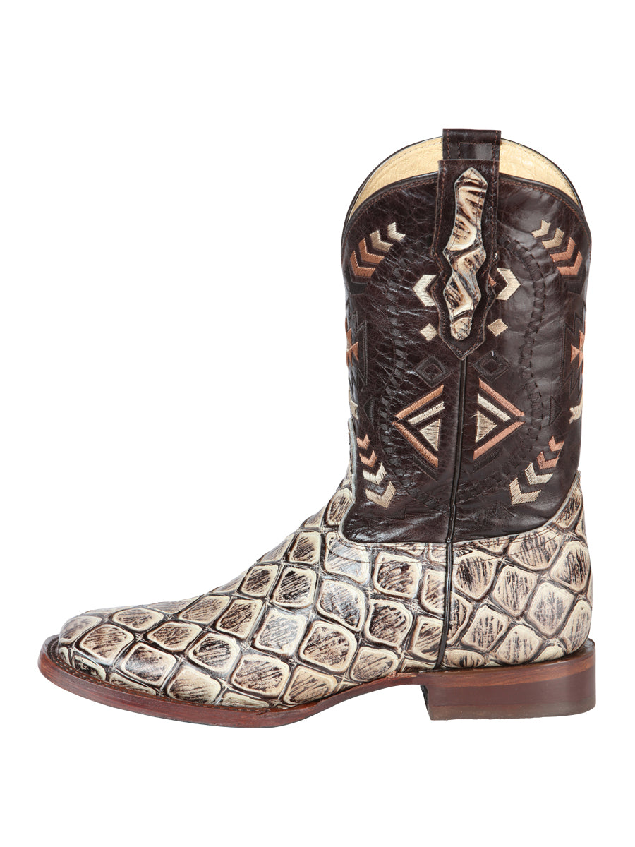 Bota Rodeo El General Cab-imit-3-5 Piel Bovino/imit. Monster Desert 51244