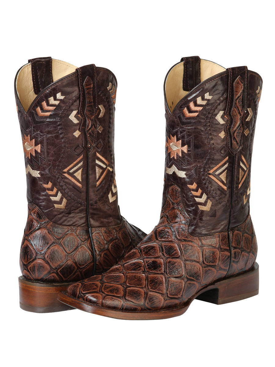 Bota Rodeo El General Cab-imit-3-1 Piel Bovino/imit. Monster Cafe 51246