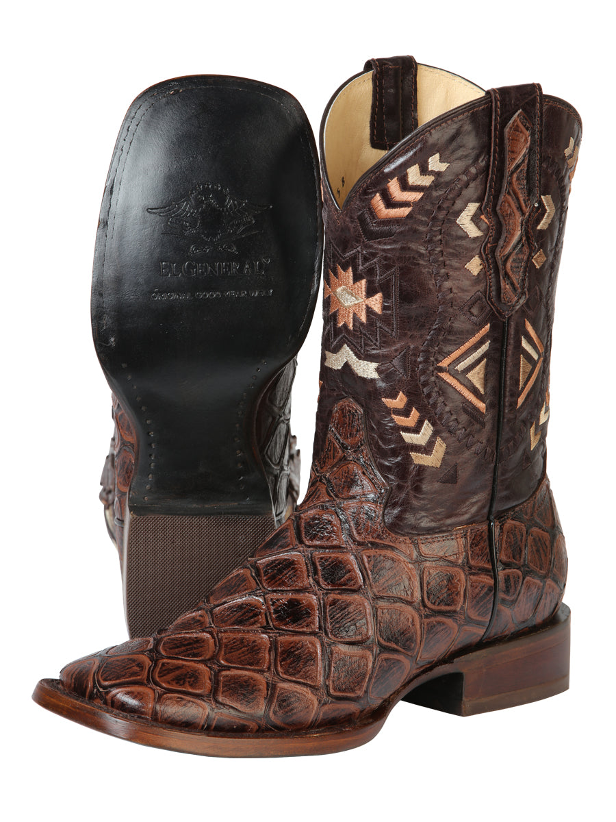 Bota Rodeo El General Cab-imit-3-1 Piel Bovino/imit. Monster Cafe 51246