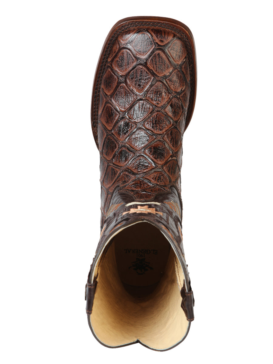 Bota Rodeo El General Cab-imit-3-1 Piel Bovino/imit. Monster Cafe 51246