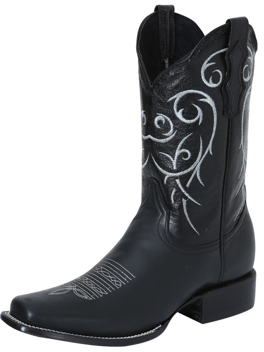 Bota Rodeo El Senor De Los Cielos Sr-18-39 Piel Crazy Negro 124069