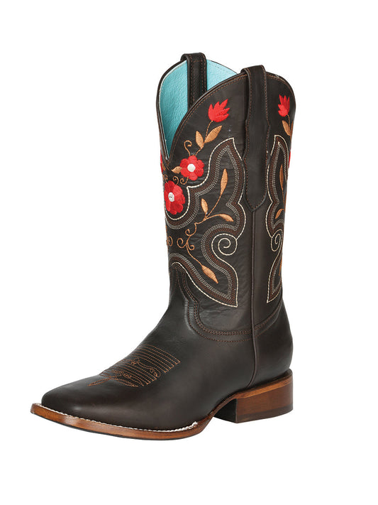 Woman Bota Vaquera el General - Piel Napa Café 125369