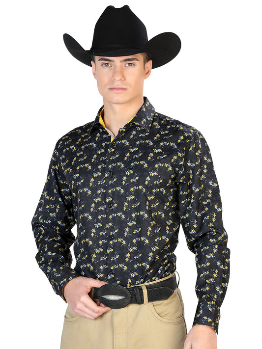 Camisa Casual Manga Larga Centenario 7001 95% Poliéster 5% Elastano Negro 126265