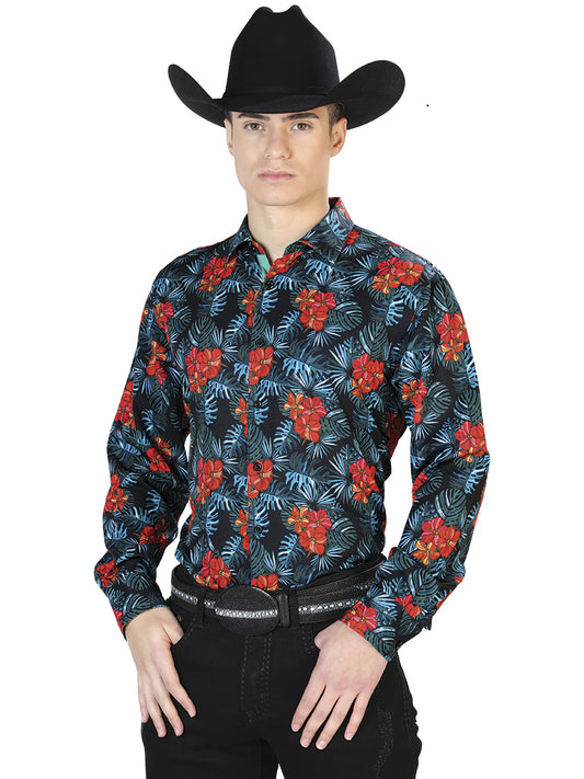 Camisa Casual Manga Larga Centenario 7001 95% Poliéster 5% Elastano Negro 126276