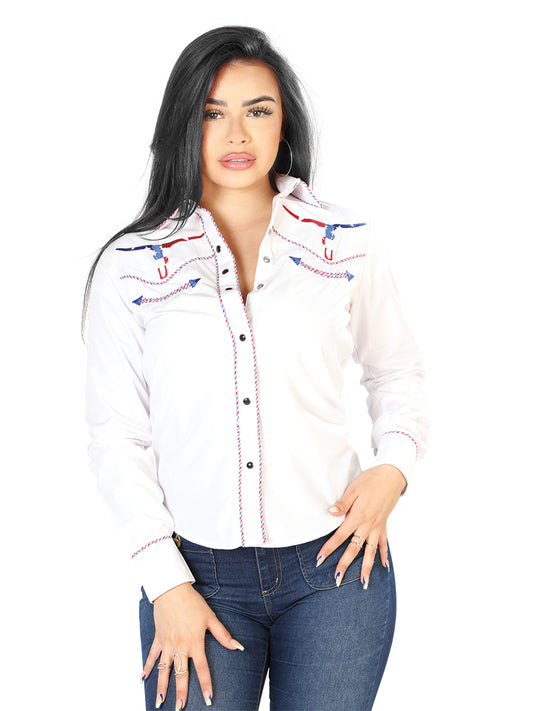 CAMISA VAQUERA Mujer El Señor de los Cielos No.5 65% POLIÉSTER 35% ALGODÓN BLANCO 126681