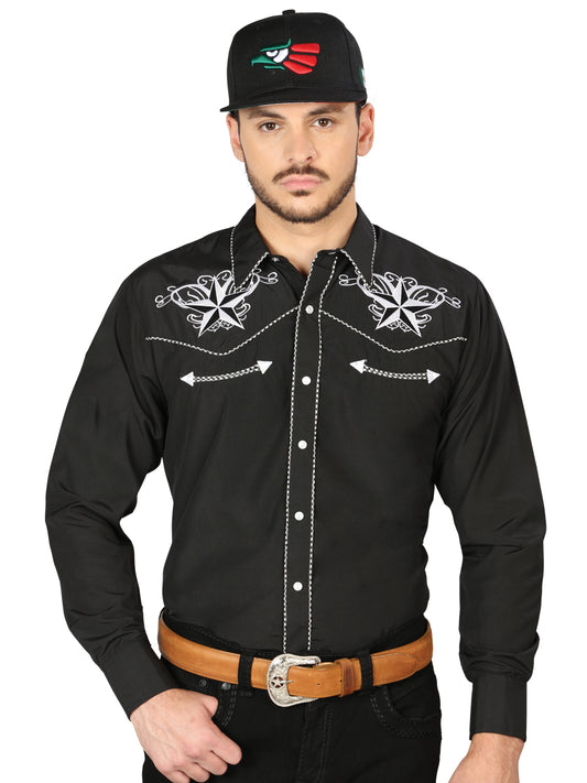 CAMISA VAQUERA MANGA LARGA El Señor de los Cielos No.7 65% POLIÉSTER 35% ALGODÓN Negro 126682