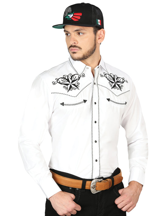 CAMISA VAQUERA MANGA LARGA El Señor de los Cielos No.7 65% POLIÉSTER 35% ALGODÓN BLANCO 126683