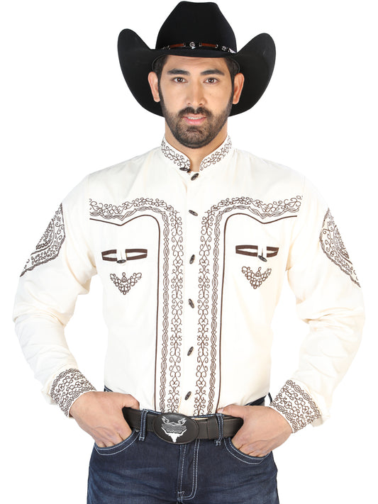 CAMISA CHARRA L/ Manga El Señor de los Cielos No.9 65% POLIÉSTER 35% ALGODÓN BEIGE 126690