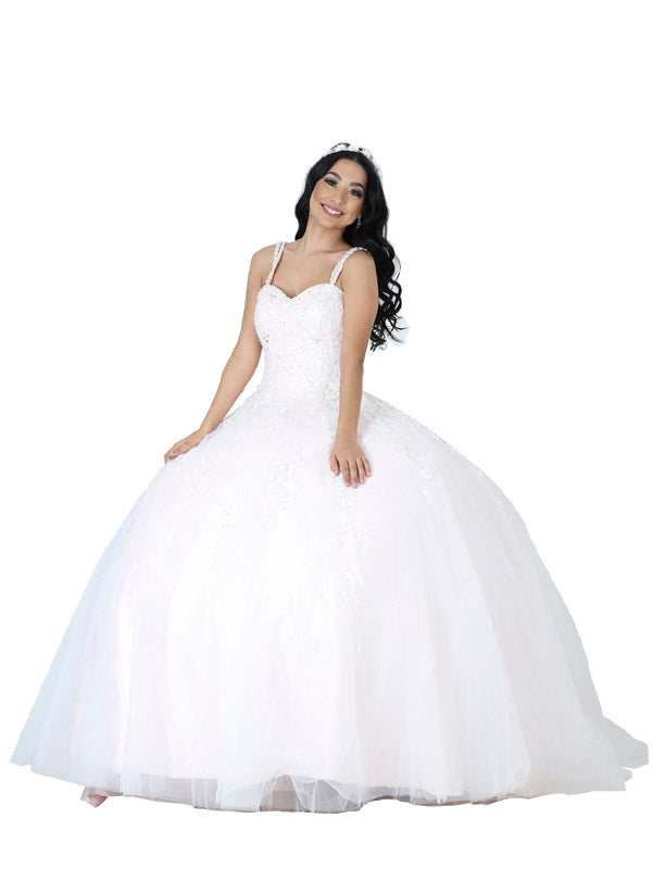 Vestido Mis Xv Primaveras 008 100% Poliéster Rosa Claro/Marfil 600998