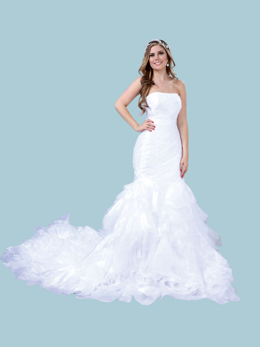 Vestido Mis Xv Primaveras 018 100% Poliester Blanco 601008