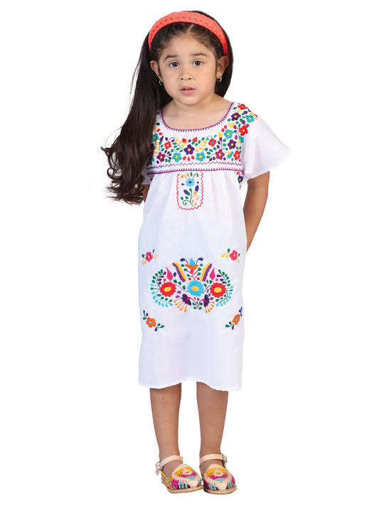 Vestido Mexico Kimono Artesanal 50% Algodón 50% Poliester Blanco 601626