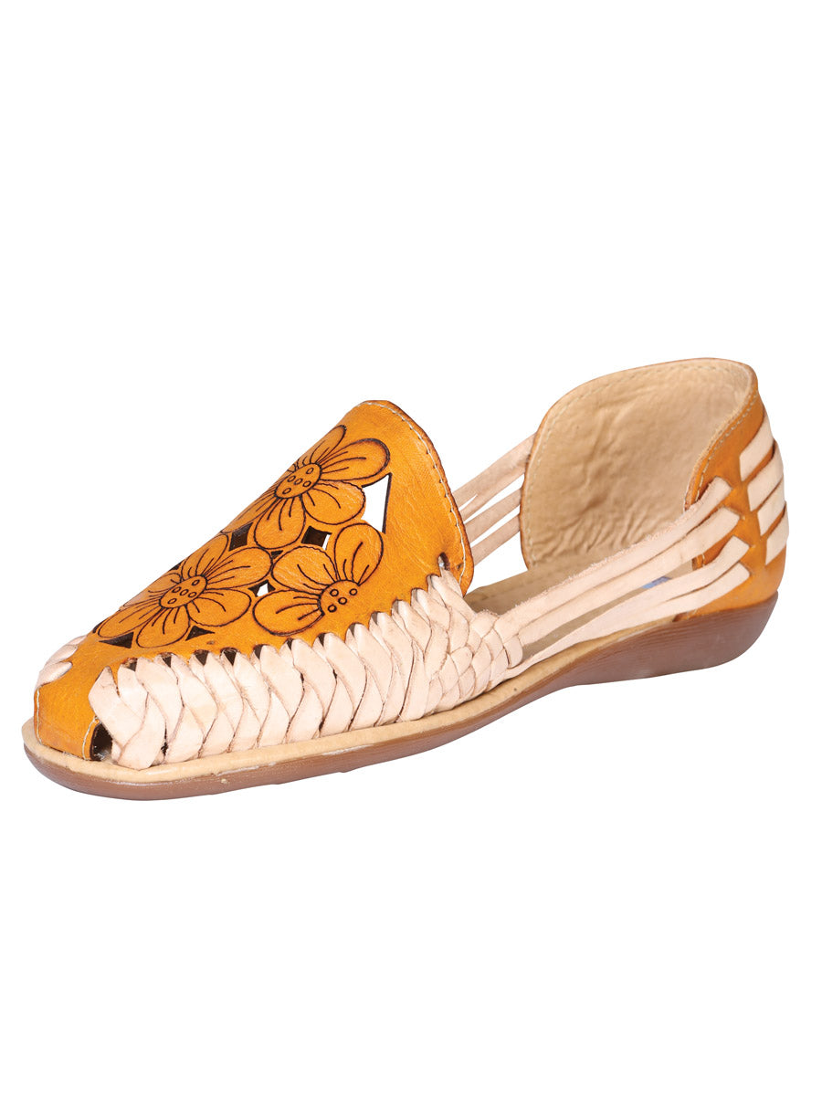 Huarache Piso Mexico Artesanal Lasser Piel Vacuno Natural 602364