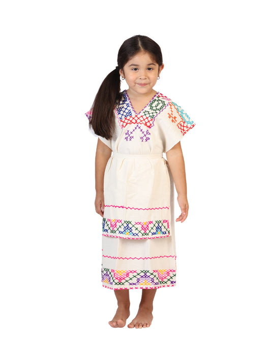 Traje Indita Mexico Artesanal Ind-Pre-Vgn Manta Natural 602737