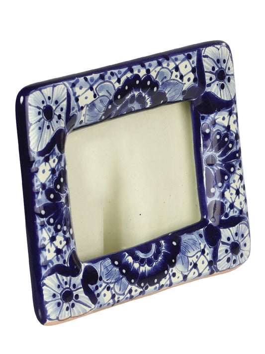 Artículo Hogar Mexico Artesanal Portaretraro Horizontal Talavera Azul 603326